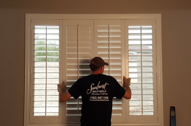 Plantation shutter installation